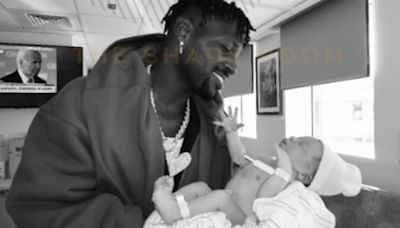 Antonio Brown welcomes 7th child, a baby boy with model Cydney Moreau