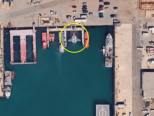 Satellite images show secretive underwater drone docked at Navy base