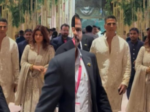 Akshay Kumar with wife Twinkle Khanna attend Anant Ambani And Radhika Merchant's post wedding function