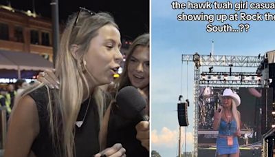 Hawk Tuah girl met with awkward silence on stage as everyone says the same thing