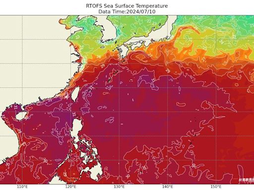 台灣附近海水溫度「一片紅通通」 天氣特急：恐成颱風「大補丸」
