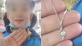 8歲女收男同學禮物 8.8萬鑽石項鍊母嚇呆秒歸還