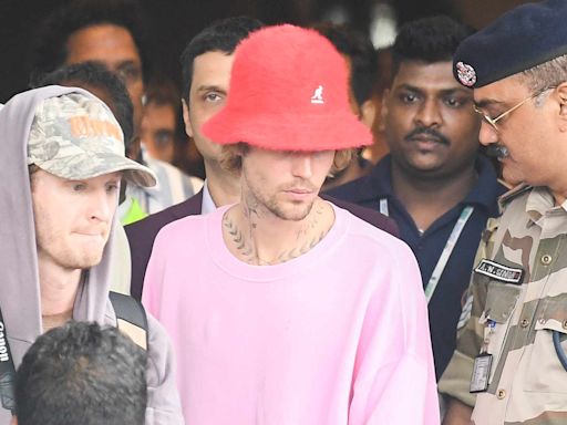 Justin Bieber Wears Pink in Mumbai Ahead of Rumored Performance at Wedding of Indian Billionaire