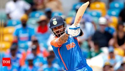 Virat Kohli recreates ‘iconic’ MCG six in India vs Afghanistan T20 World Cup game. Watch | Cricket News - Times of India