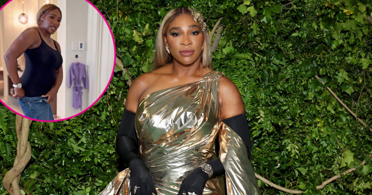 Serena Williams Tries to Fit Into Tight Denim Skirt for 2nd Time