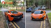 Driver parks McLaren car illegally on narrow road, causing obstruction: 'I don't see a problem'