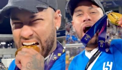 El sarcástico comentario de Neymar por recibir medalla de campeón pese a no jugar con Al-Hilal