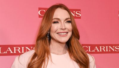 Lindsay Lohan Takes Break From 'Freaky Friday' Filming for a Beachside Fashion Moment with Son Luai