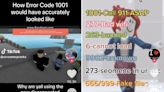 What is 'Error Code 1001' in Roblox and is it real?: 'You may be in danger'