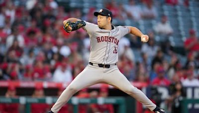 Yusei Kikuchi, Yordan Alvarez lead Astros past Angels 5-3 for Houston's 5,000th victory