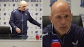 Watch Rangers manager return to press conference to drop transfer bombshell