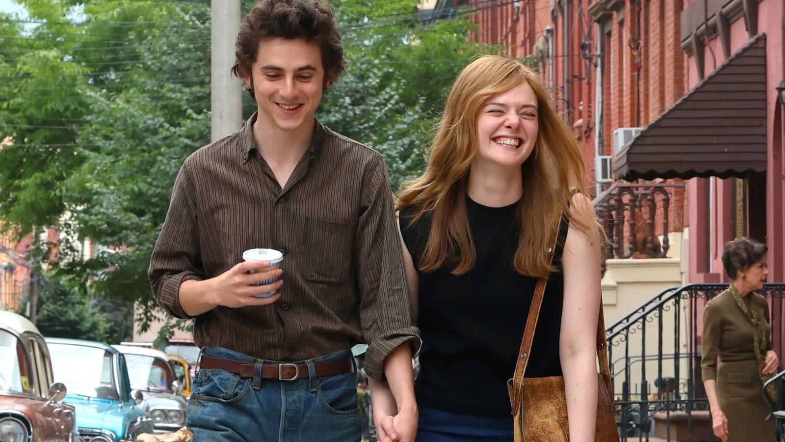 Elle Fanning says Timothee Chalamet 'worked so hard' in Bob Dylan biopic