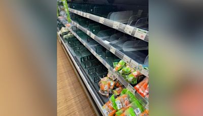 颱風天超市菜架被掃光「紅蘿蔔剩超多」 照片被日網友轉傳引熱議