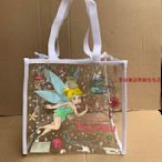 日單卡通 迪樂園 花仙子透明手提袋 沙灘袋 雙面對應圖案 便當袋