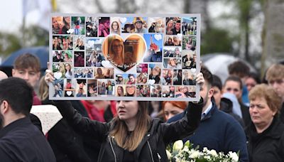 Final loving texts of teenage couple killed in crash read to funeral mourners