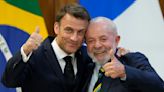 Macron abraza a Lula... y a los memes que se burlan de la "boda" de ambos