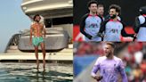 Mohamed Salah shows off his shiny ripped physique on a yacht as Curtis Jones & Adrian pile on & jokingly mock Liverpool team-mate for posing shirtless yet again! | Goal.com Tanzania