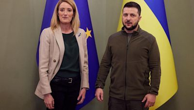 Zelenski y Metsola reivindican en Kiev la unidad europea ante la agresión rusa a Ucrania