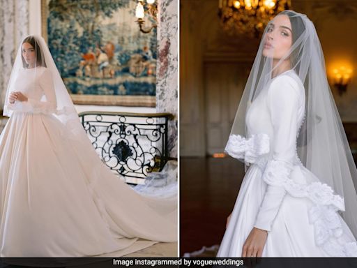 Olivia Culpo Was A Dolce & Gabbana Bride In An Elegant White Wedding Dress To Marry American Footballer Christian...