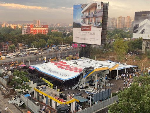 At least 14 dead after massive billboard collapses during India rainstorm