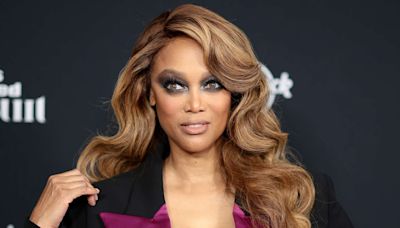 Tyra Banks Is All Business in Sexy Blazer at the “Sports Illustrated Swimsuit” 60th Anniversary Party