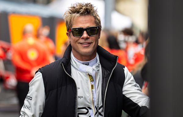 Brad Pitt Looks Young as Ever With New Haircut at F1 Grand Prix Previews