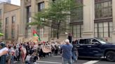 Pro-Palestine protesters march to Kaine's office, block Richmond intersection
