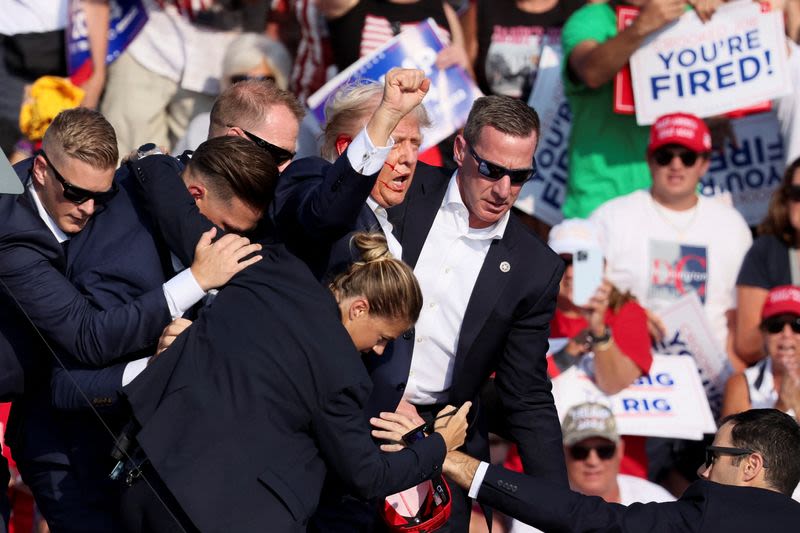 Pop, pop, pop, then a bloodied Trump rushed from election rally