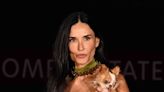 Demi Moore Accessorized Her Sheer, Lacy Dress With Her Tiny Dog