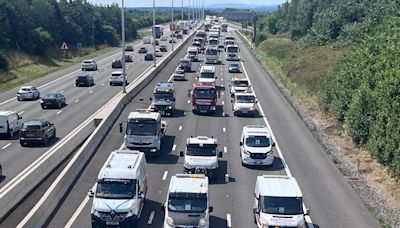 Hundreds join M5 convoy in memory of businessman