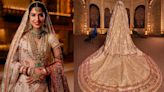 Radhika Merchant’s first look as bride has surfaced online ahead of her wedding with Anant Ambani. See viral photos
