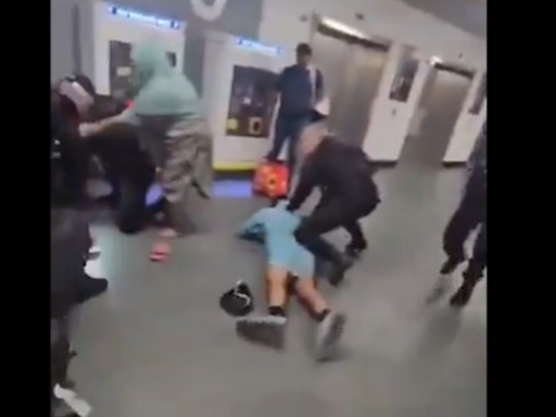 Brutal! Video of man's face kicked, head stamped by cop in Manchester Airport - Times of India