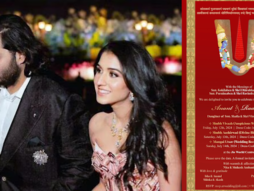 Anant Ambani and Radhika Merchant’s three-day wedding card out; know about the venue, dress code and guests