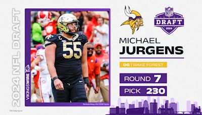 Vikings select C Michael Jurgens with 230th overall pick in 2024 NFL Draft