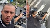 [Video] hombre pasó por encima de motociclistas que pararon en cebra: “Permiso, muchachos”