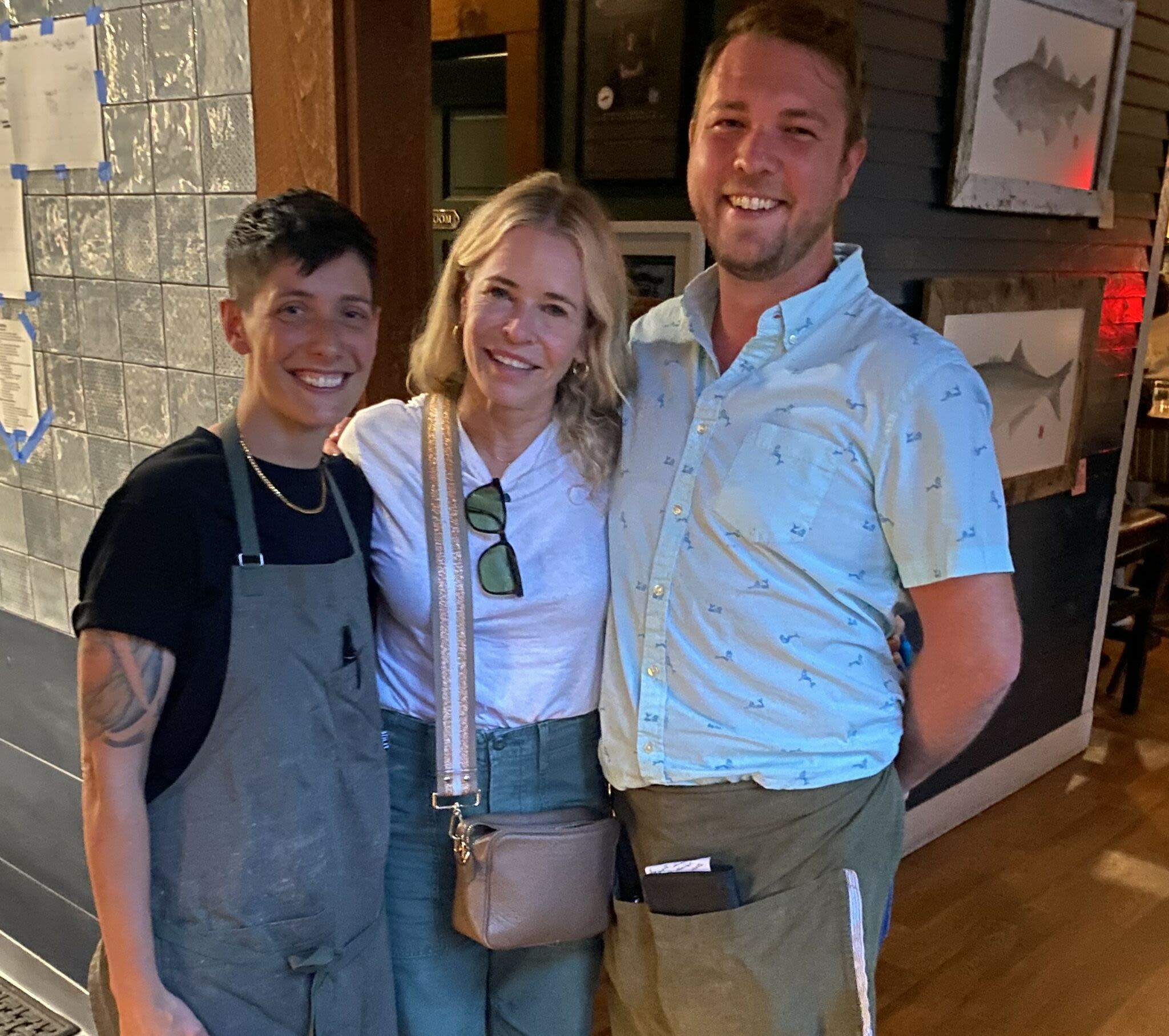 Comedian Chelsea Handler dines at Mystic's Oyster Club before Foxwoods show