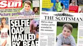 Scotland's papers: Horizon victims law and tourist 'mauled by bear'