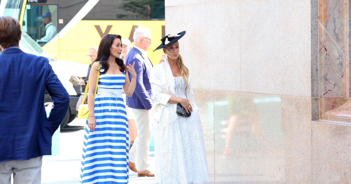 RAW VIDEO: Sarah Jessica Parker And Kristin Davis Filming 'And Just Like That...' In New York City