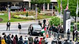 Protesters of Israel-Hamas War Gather Outside White House Correspondents Dinner