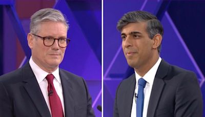 BBC general election debate live: Starmer brands Sunak ‘out of touch’ as shouting Gaza protest heard outside