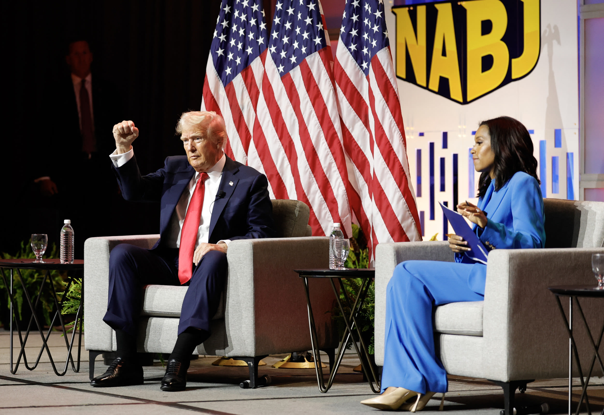 Donald Trump's Black journalist event implodes as Kamala Harris wins voters