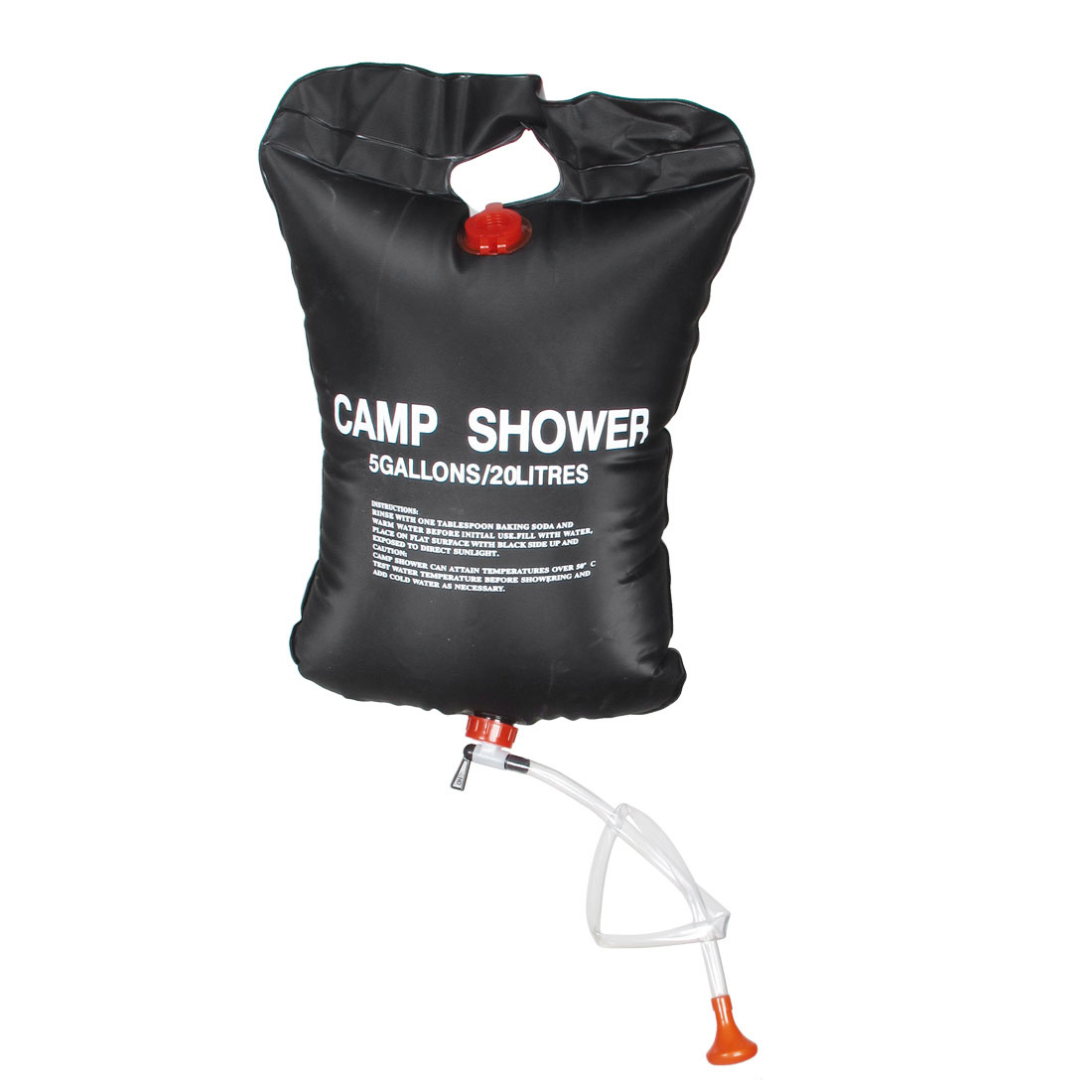 20L 5 Gallons Black Foldable Solar Camping Camp Shower Bathing Bag