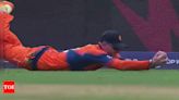 Netherlands Sybrand Engelbrecht turns Superman to send Litton Das packing - WATCH | Cricket News - Times of India