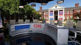 More about CNN’s debate hall studio and the scene outside the cable network