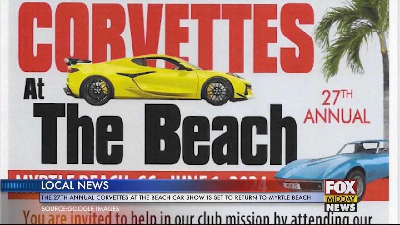 27th Annual Corvettes At The Beach Car Show - WFXB