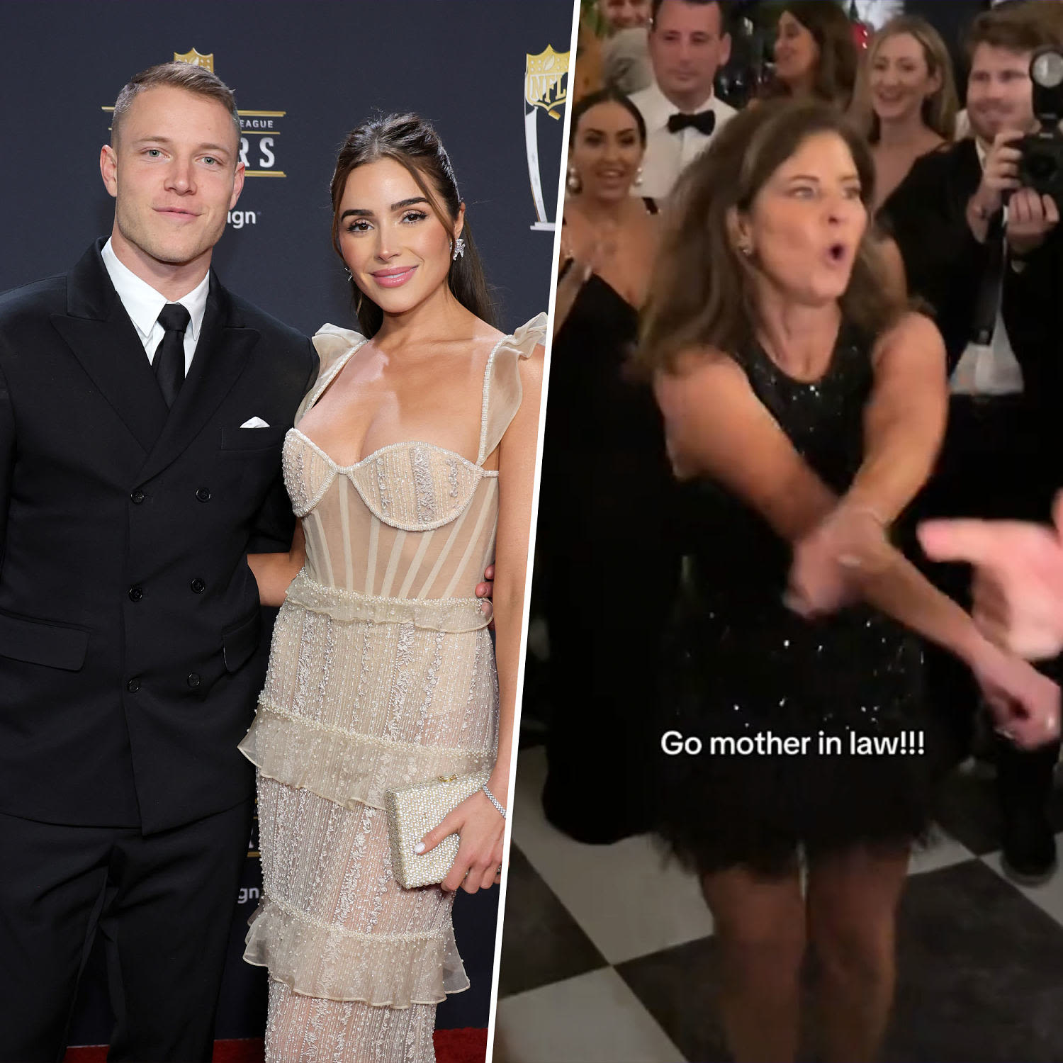 Watch Christian McCaffrey’s mom rock the dance floor at the NFL star's wedding to Olivia Culpo