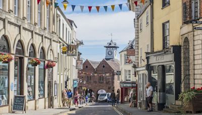 Beautiful little UK market town that's right on the border of England and Wales