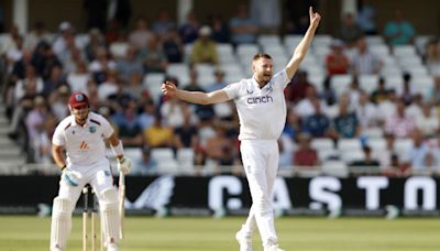 England lose three late wickets after Gus Atkinson helps peg back West Indies