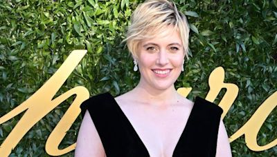 Greta Gerwig’s Plunging Dress Has the Most High-Waisted Skirt