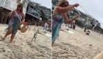 California homeowner ropes off public beach, claiming it is part of her multimillion-dollar property